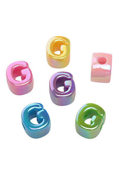 Choice25 G 5pcs/Lots AB Color Acrylic Letter Beads Random Mixed Spacer Beads ...