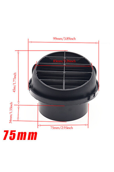 Choice8 وصلة تهوية بقطر 75 مم على شكل حرف T أو Y، أنبوب كوع، مخرج عادم، وصلة ...