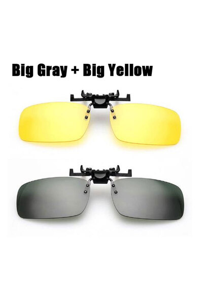 Choice4 E Car Night Safety Driving Glasses Clip On Sunglasses For Men Women N...