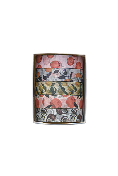 Choice5 240501-12 ٥ لفات/علبة شريط واشي مطبوع عليه نباتات الغابة، مصنوع يدويً...