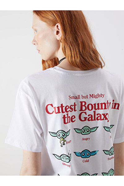 LC Waikiki Rundhalsausschnitt The Mandalorian Bedrucktes Damen T-Shirt