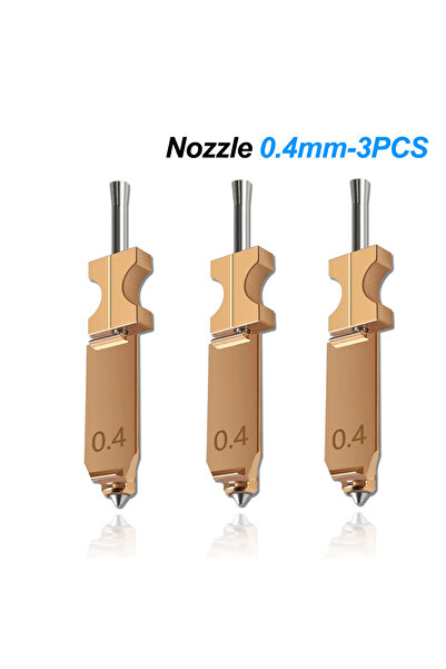 Choice12 3 قطع من فوهات Flashforge AD5X قابلة للفصل، مقاسات 0.4، 0.6، 0.25، 0...