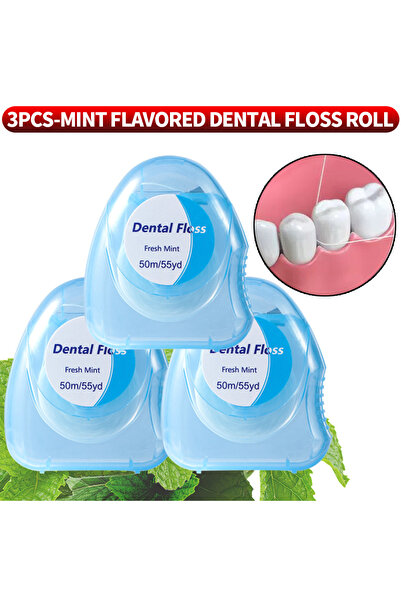 Choice 3 قطع/6 قطع/3 قطع/قطعة واحدة من خيط تنظيف الأسنان بنكهة النعناع، ​​مدم...