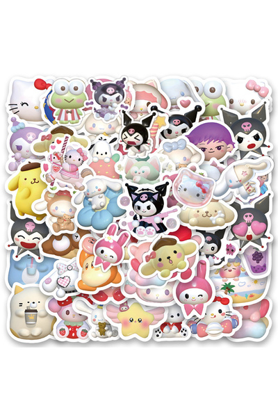 Choice5 100 قطعة - C 10/100/200/300 قطعة ملصقات كاواي سانريو سينامورول كورومي...