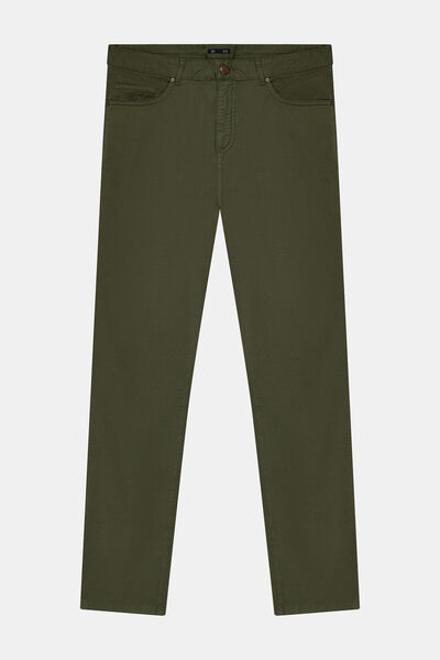 W Collection Khaki Piece Dyed Bes Pocket Sports Pants
