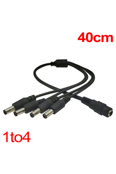 choice2 كابل مقسم طاقة تيار مستمر من 1 إلى 4، 5.5 × 2.1 مم، من 1 إلى 2/3/4/5/...