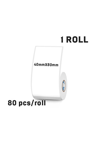 Choice3 40mmX80mm 40mm Width Thermal Label Sticker White Self-Adhesive Label ...
