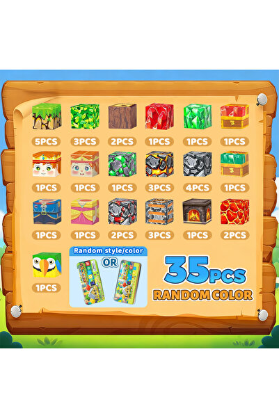 Choice3 مجموعة ألعاب بناء مغناطيسية لاستكشاف الحمم البركانية، 35 قطعة، ألعاب ...