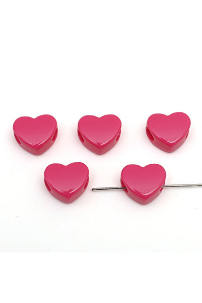Choice5 Color7 10pcs 10-30Pcs Acrylic Large Hole Heart Beads Loose Spacer Bea...