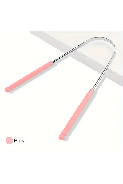 Choice1 قطعة واحدة وردية اللون ( في حقيبة بلاستيكي) مكشطة لسان من الفولاذ الم...