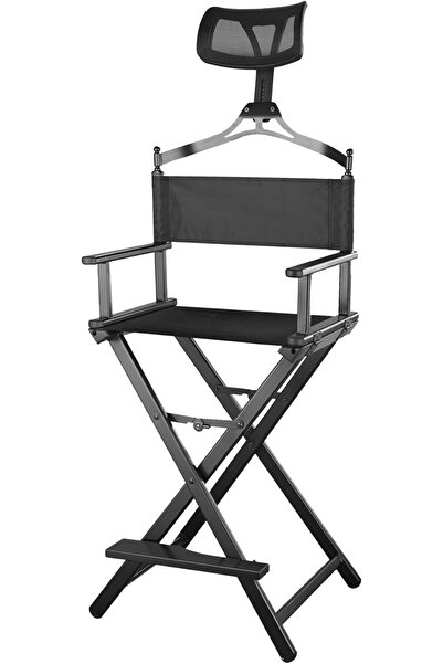 Meishida Folding Makeup Chair with Headrest, Portable Artist Director Chair, ...