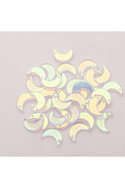 Choice9 009 MSJKC 50Pcs Crescent Moon Shaped Glass Beads 12x16mm Multi-Gradie...