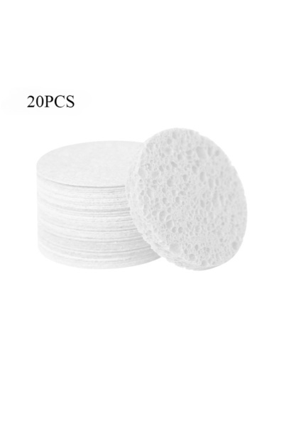 Choice4 إسفنجة وجه مضغوطة بيضاء، 20 قطعة، 50/20/10 قطع، إسفنجة علاجية تجميلية...
