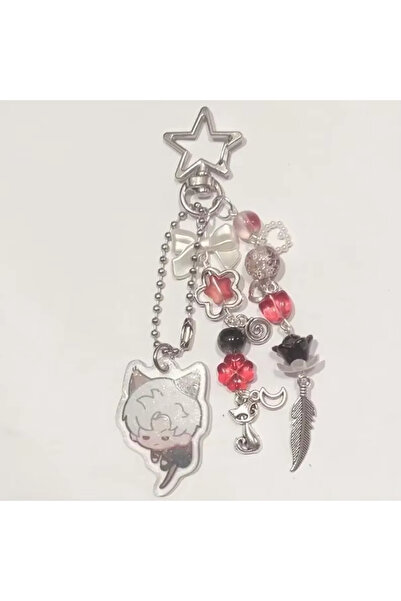 Choice3 4 لعبة حب وحب الفضاء العميق سلسلة مفاتيح كرتونية تشيبي حقيبة يد زنبق ...