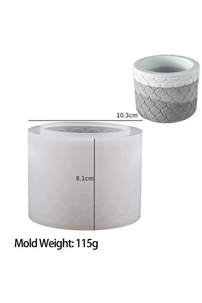 Choice4 قالب سيليكون دائري لصنع الشموع من الجبس، وعاء زهور، مرطبان تخزين، قال...