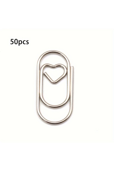 Choice1 AXKHXZ-50geyinse 50 قطعة مشبك ورق صغير على شكل قلب، مشبك ورق إبداعي م...