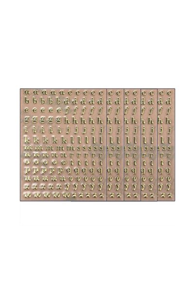 choice2 5 قطع من ملصقات الحروف المعدنية الملونة 3 مم (ذهبي-05) بأحجام 3/4.5/7...