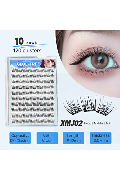 choice2 رموش يليكس ذاتية اللصق XMJ02، 10 صفوف، بدون غراء، رموش صناعية يمكنكِ ...