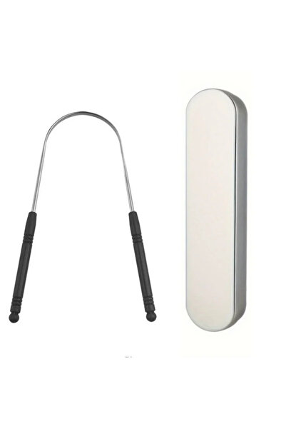 Choice3 قطعة واحدة سوداء (علبة حديدية) مكشطة لسان من الفولاذ المقاوم للصدأ، ف...