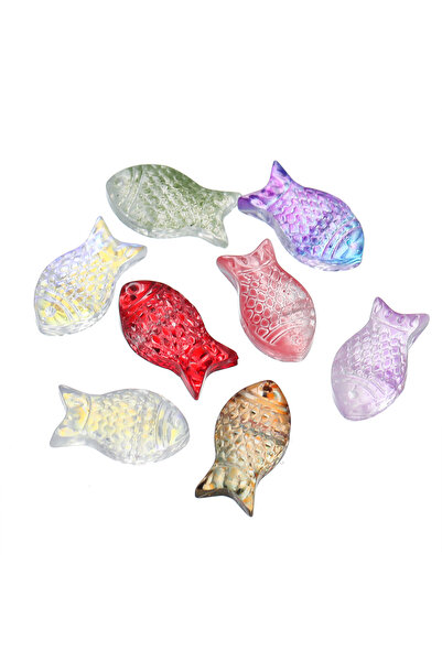 Choice12 10pcs Mixed 10pcs/lot Gradual Small Goldfish Glass Beads Crystal Cze...