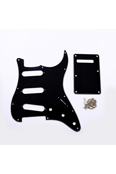 Choice4 Black 3ply PHRILM SSS11 hole ST electric guitar guard, 3-Layer ST kgu...