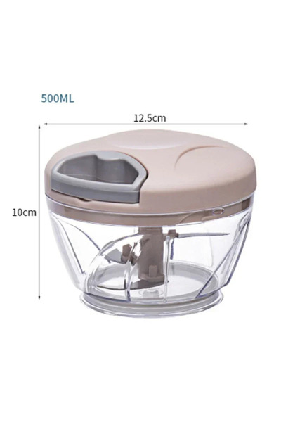 Choice3 مفرمة ثوم يدوية دوارة وردية اللون سعة 500 مل/900 مل، لتقطيع الخضار وا...