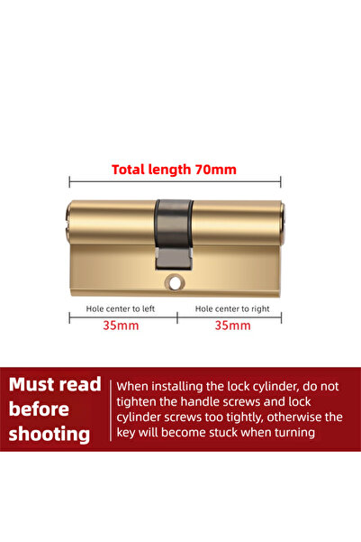 Choice12 أسطوانة باب نحاسية مضادة للسرقة، مقاس 70 (35-35)، بقطر 65، 70، 80، 9...