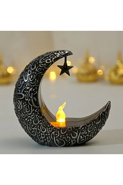 Choice3 حامل شموع فضي بتصميم شرق أوسطي على شكل نجمة وقمر، حامل شموع عصري روما...