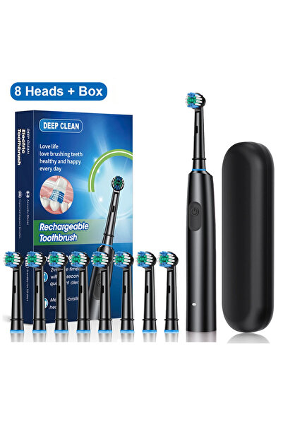 Choice1 فرشاة أسنان كهربائية دوارة قابلة لإعادة الشحن من هومفيش، سوداء اللون،...