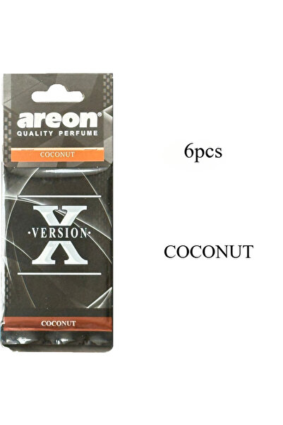 Choice10 معطرات جو للسيارة عالية الجودة على شكل جوز الهند (6 قطع) [شكل X]، يم...