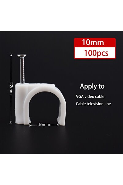 choice2 مشابك كابلات R-10mm-100 قطعة، 100 قطعة، مشابك أسلاك كابلات بأطوال 4/6...