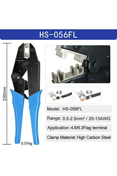 Choice3 مقابس من نوع العلم HS-056FL، أطراف معزولة 4.8، 6.3، HS-056FL، للتوصيل...