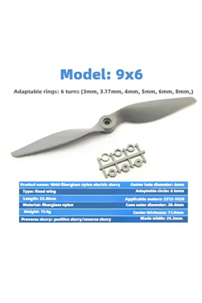 Choice16 مجموعة مراوح Gemfan الأصلية للتحكم عن بعد، مقاس 9×6، للطائرات النموذ...