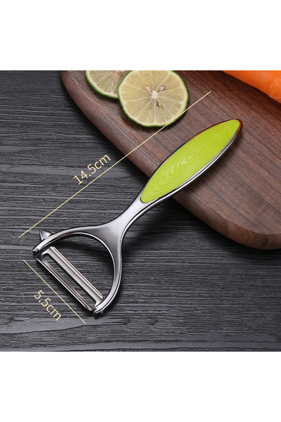 Choice3 مقشرة فواكه خضراء مسطحة من الفولاذ المقاوم للصدأ، مقشرة فواكه متعددة ...