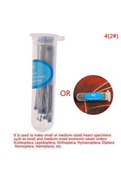 Choice5 A4 100 Pcs Insect Pins Specimen Needle Stainless Steel with Plastic B...