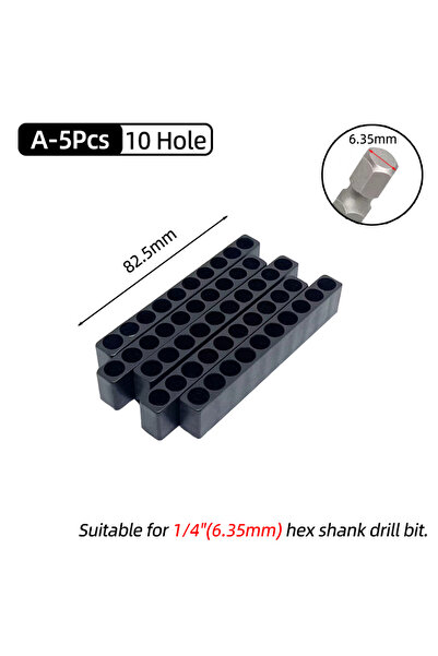 Choice1 أ- مجموعة من 5 قطع، 10 ثقوب، 6/8/10/12/15 ثقبًا، حامل رؤوس مفك براغي ...