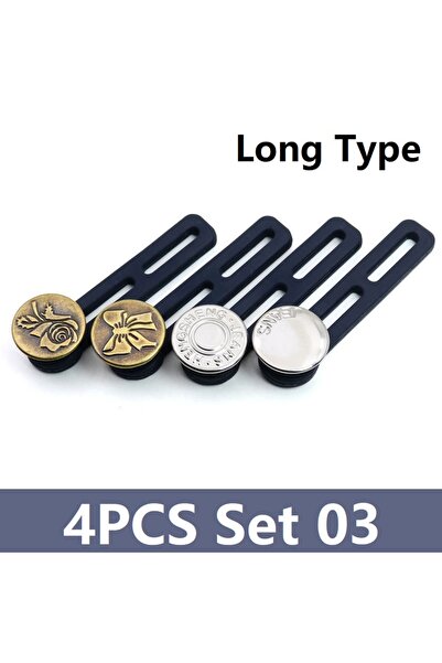 Choice4 4PCS Set 03 4/6pcs Jeans Button Extender Universal Pants Extender But...