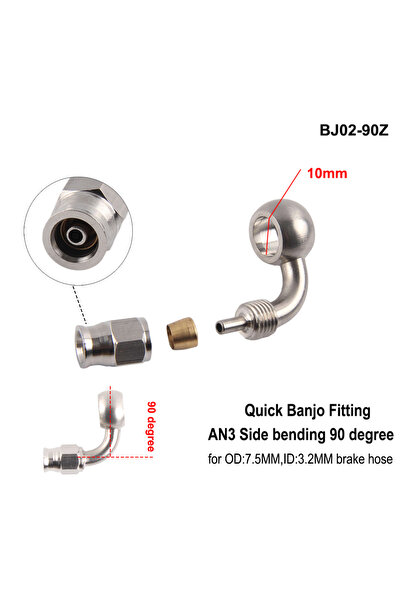 Choice13 BJ02-90Z AN3 Motorcycle Motor Bike Hydraulic Brake Oil Hose Line Ban...