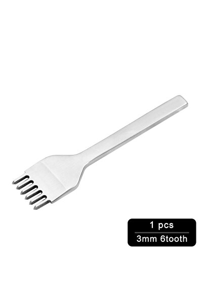 Choice13 قطعة واحدة من أداة ثقب الجلد ذات 6 شوكات مقاس 3 مم من MIUSIE، قطعة و...