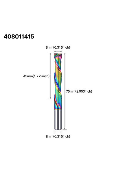 Choice6 408011415 HUHAO 5A 3.175/4/5/6 مم ساق قطع لأعلى ولأسفل شفرتان لقمة را...