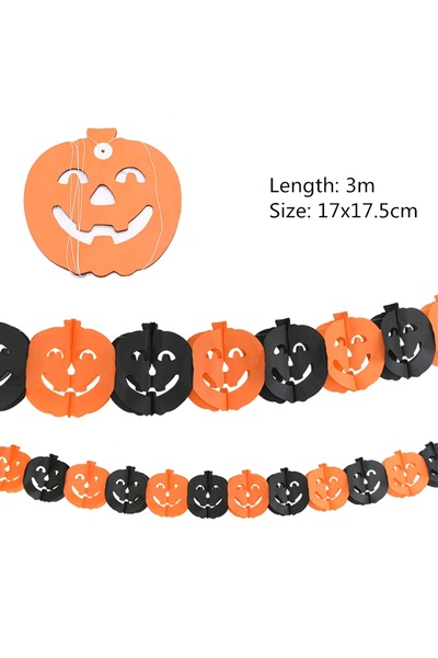 Choice16 5 قطع من زينة مشهد مهرجان الهالوين على شكل زهرة وأشباح، علم قابل للس...