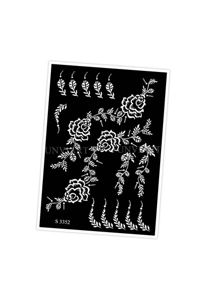S3352 Reusable Stencil for Henna Flower Mehndi Design Tattoo Template for Women Henna Tattoo Stencil