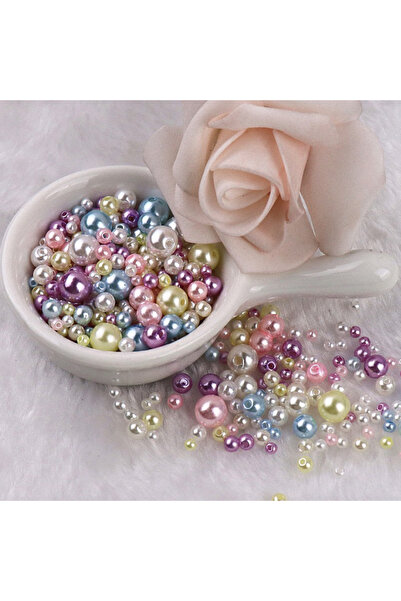 Choice4 19 About 150pcs 3-8mm Mixed Beads Colorful Imitation Pearls Plastic B...