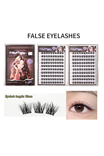 choice2 LG6089 رموش صناعية مزدوجة الجوانب، 10 صفوف من الرموش بدون غراء، 200 م...