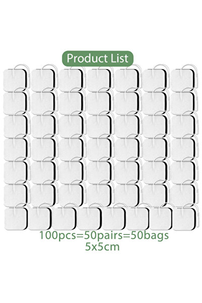 Choice7 100 قطعة من وسادات الأقطاب الكهربائية 5×5 سم، 10/20/50/100 قطعة، 4×4 ...