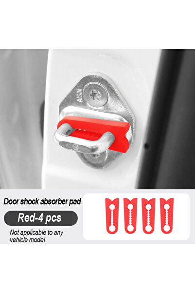 Choice1 مجموعة من 4 قطع من مخمدات أبواب السيارات العالمية باللون الأحمر، مناس...