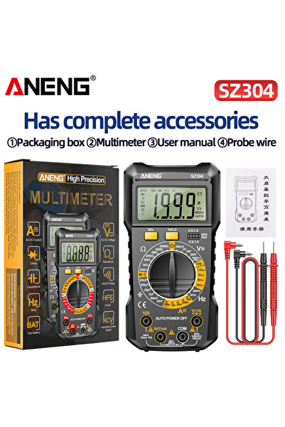 Choice4 جهاز قياس متعدد الوظائف رقمي محمول باليد عالي الدقة ANENG SZ304 أسود ...