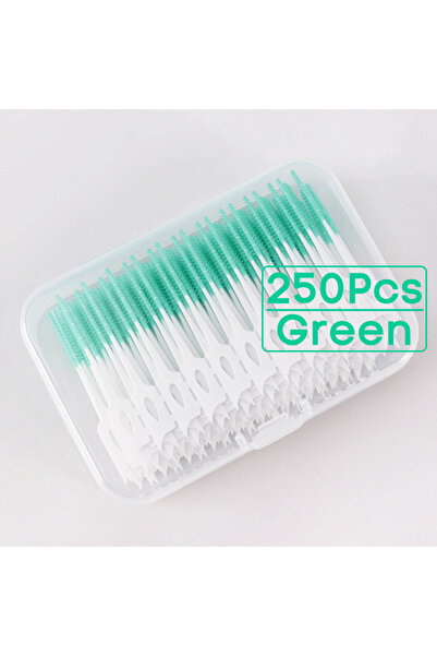 Choice8 خيط تنظيف الأسنان الأصلي من فاكلاف، 250 قطعة، أخضر، 150 قطعة، فرشاة أ...