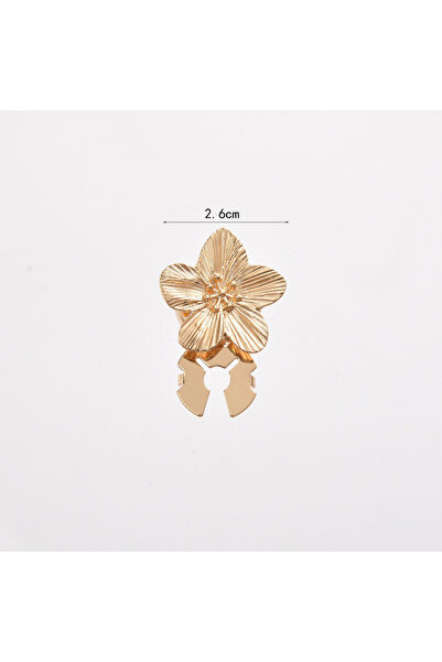 Choice6 أزرار أكمام بغطاء ذهبي اللون على شكل زهرة، من سلسلة الزهور، مناسبة لب...