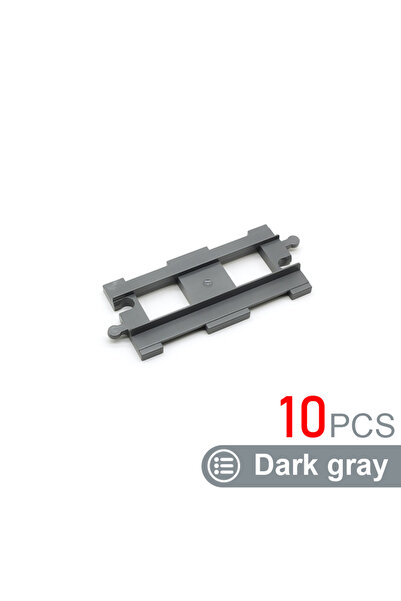 choice2 ١٠ قطع من كتل المباني الكبيرة باللون الرمادي الداكن، مجموعة مسارات قط...